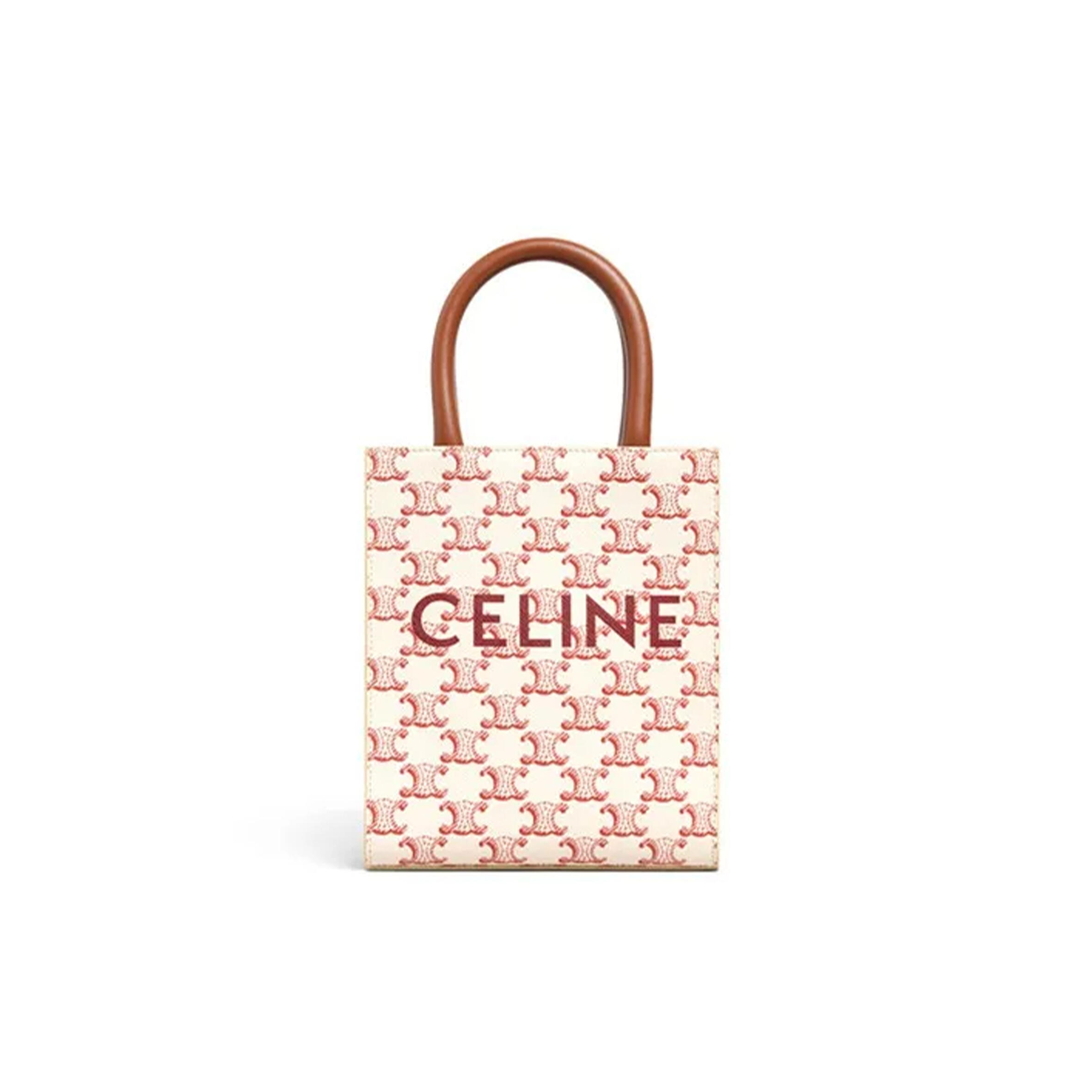 Ce**e mini tote in cabas triomphe prints and leather 194372bzk.27ed (21*17*4cm)
